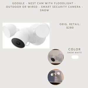 NEW Google Nest Cam Floodlight Outdoor Wired Security Camera –Factory Sealed